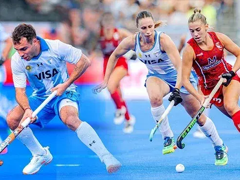 Los seleccionados argentinos avanzaron a la próxima instancia de la Copa del Mundo de Hockey 2026. Las Leonas conformarán el Grupo F junto con Bélgica, España y Alemania, mientras que Los Leones integrarán el Grupo E con Inglaterra, Países Bajos e India. Foto: CAH