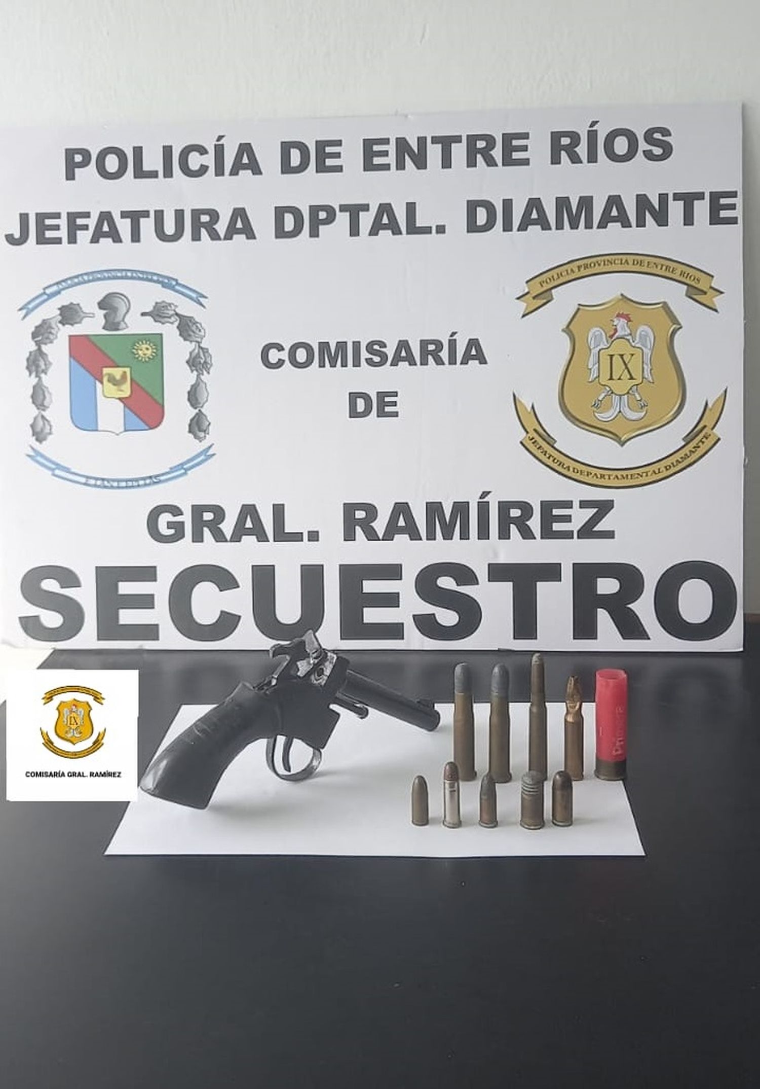 Allanamiento y secuestro de arma de fuego en Ramírez