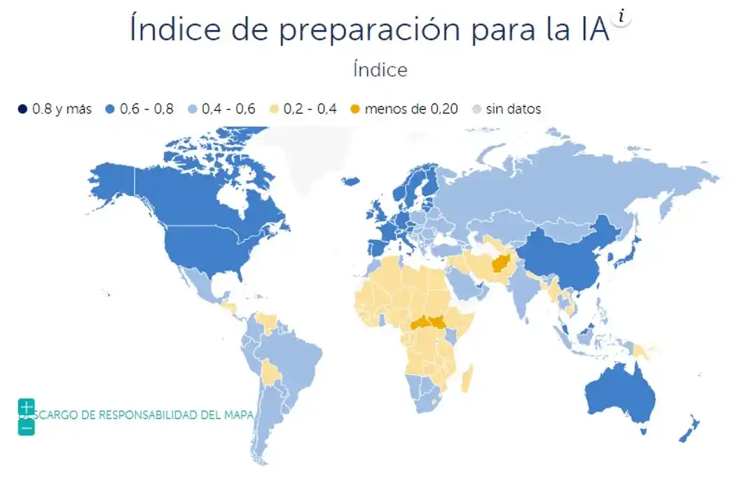 Ranking del FMI: En qué lugar está ubicada Argentina para aprovechar la inteligencia artificial