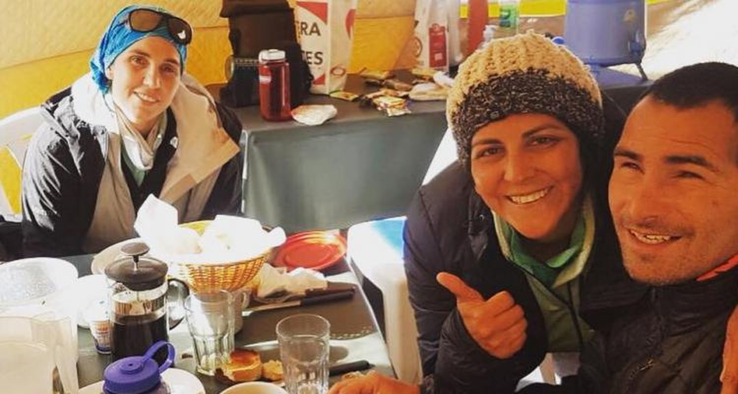 Silvio Velo cerca de la cumbre del Aconcagua