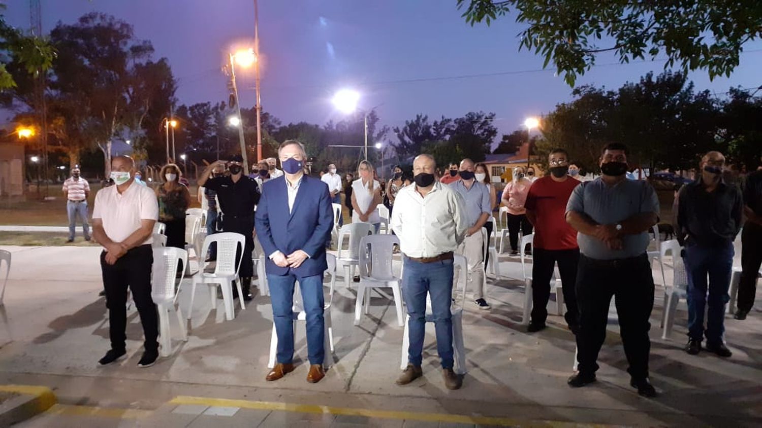 Colonia Bossi: inauguraron Iluminación Led  y se entregaron aportes