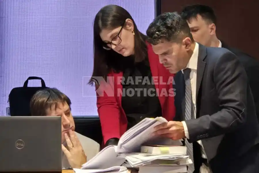 El fiscal Machado durante la audiencia de este lunes (Foto: Rafaela Noticias)