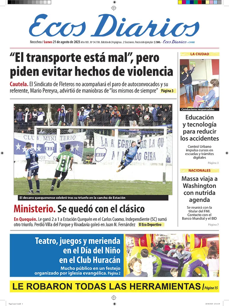 Lunes 21 de agosto 2023