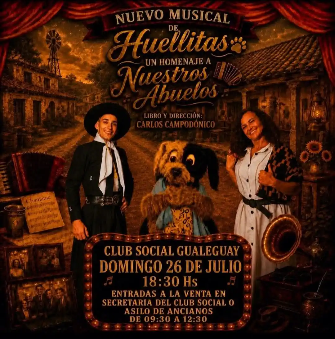 Estreno del nuevo musical de Huellitas en el Club Social Gualeguay