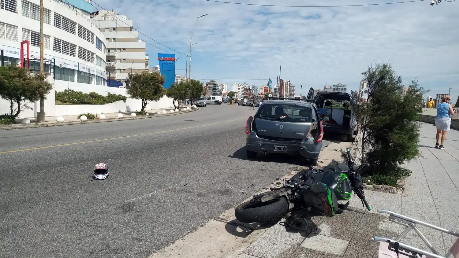 Por el hecho, quedó imputado el conductor de la moto que circulaba sin papeles ni patente.