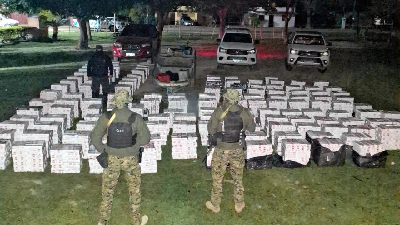 Desarticulan millonario contrabando de cigarrillos en el Río Bermejo