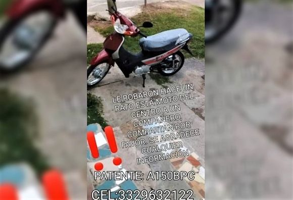 Le robaron la moto a un mensajero en pleno centro cuando iba a repartir una pizza