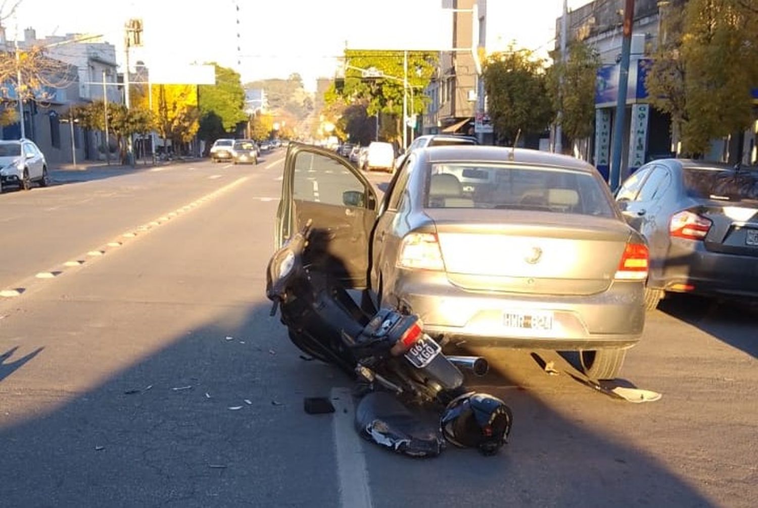 Chocó por alcance y fue trasladado al Hospital