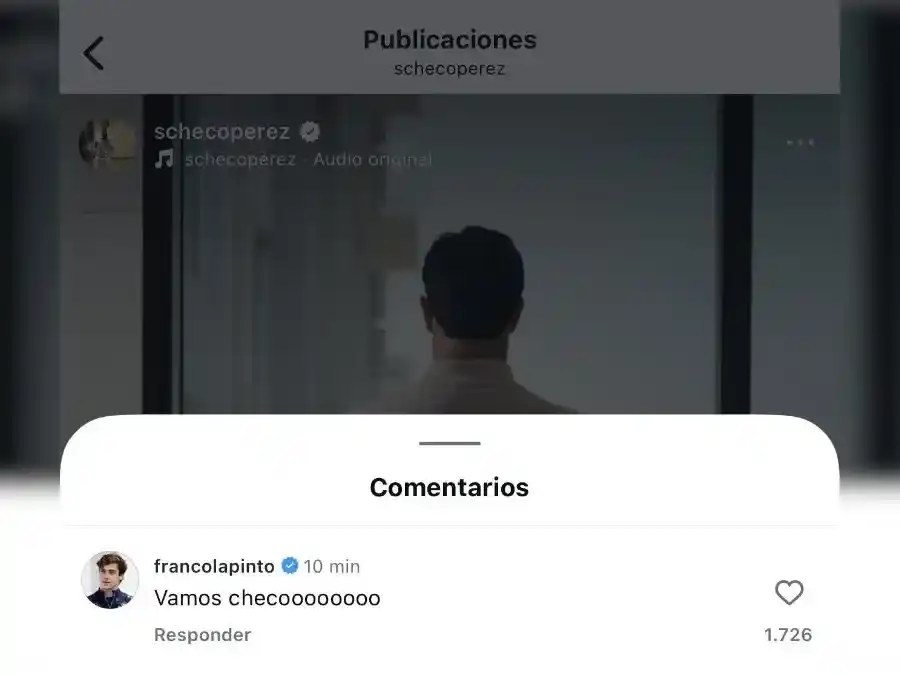 MENSAJE  CHECO PEREZ