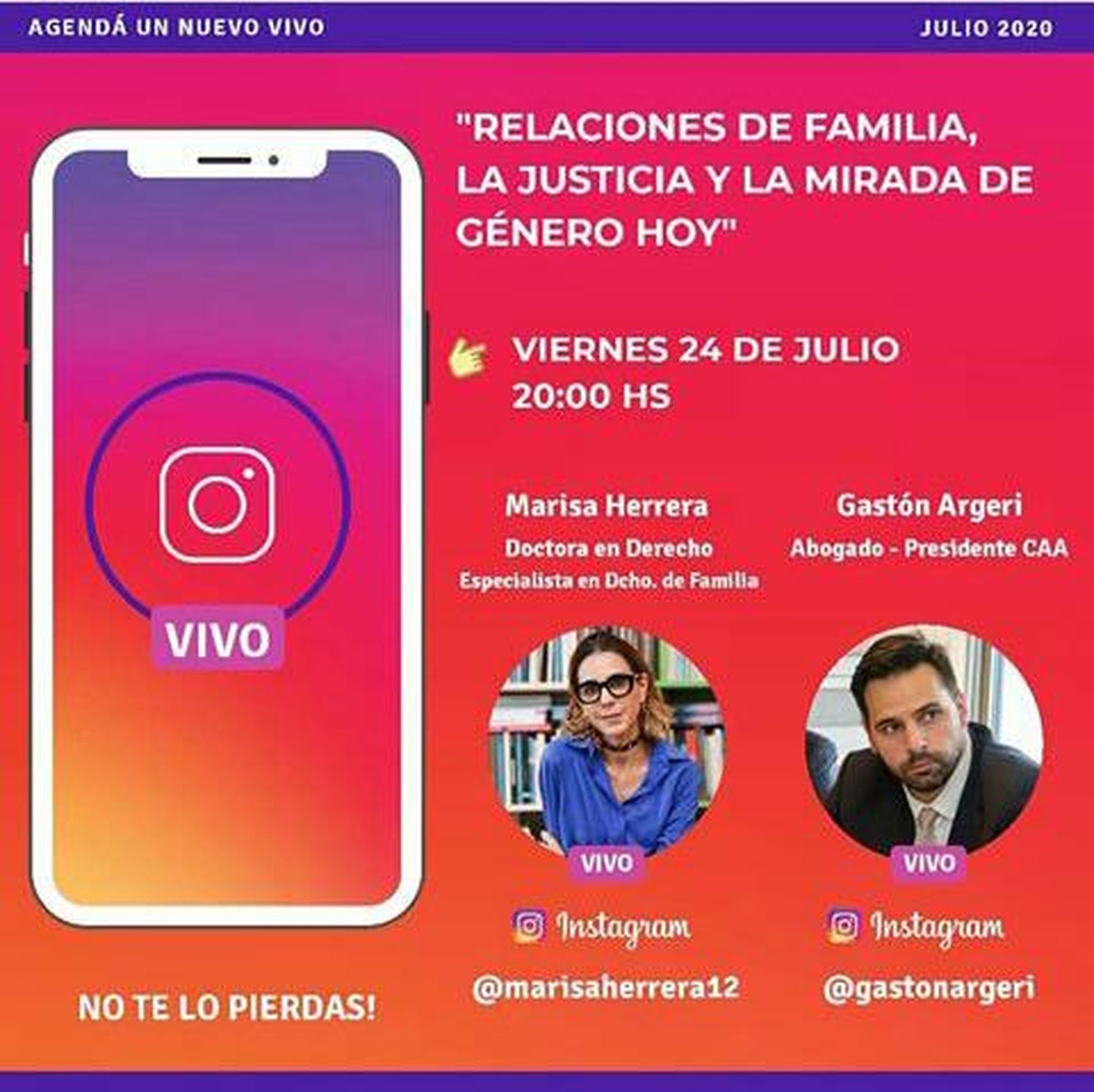 Relaciones de Familia, Justicia y Género | Buenas y Santas