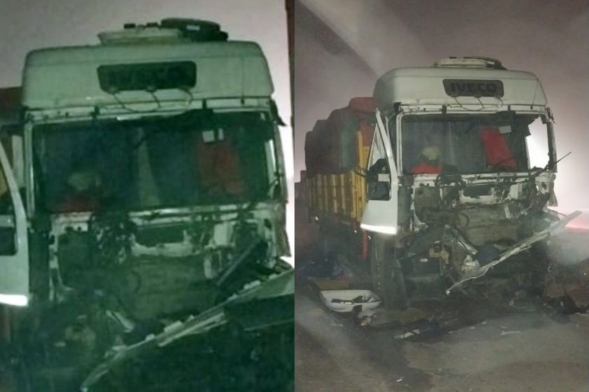 Fuerte choque entre camiones en la autopista Rosario-Córdoba: hay un herido