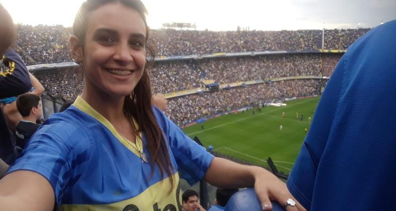 Agustina Gil, la sampedrina que no podía faltar en el Boca-River