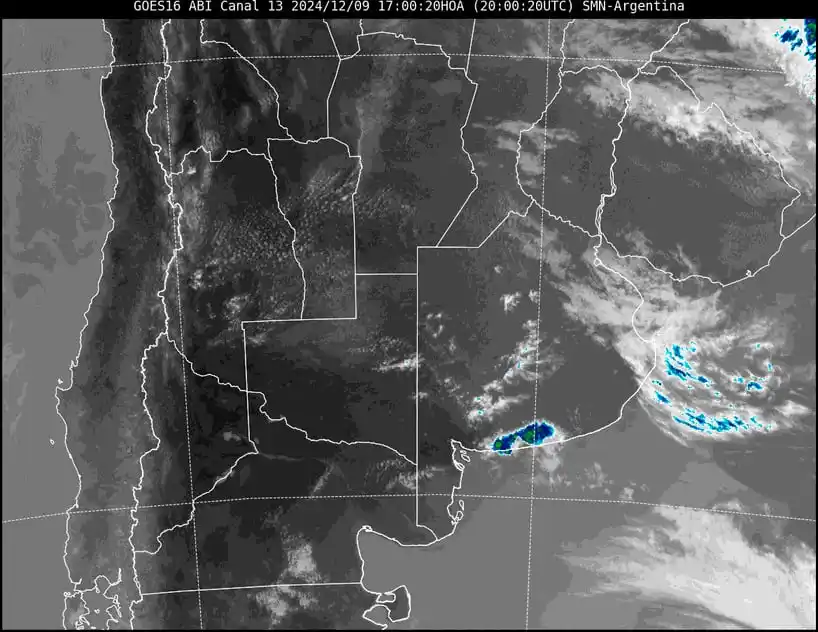 Alertan a Tres Arroyos por tormentas fuertes con ocasional caída de granizo