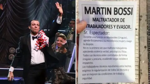 Escracharon a Martín Bossi en la puerta del teatro Astral