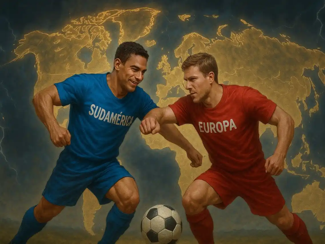 La histórica lucha futbolística entre Sudamérica y Europa.