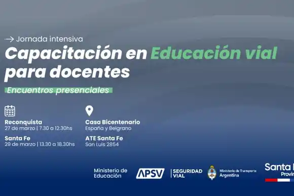 Jornadas intensivas de formación: La provincia convoca a docentes, directivos y supervisoras, a capacitarse en Seguridad Vial