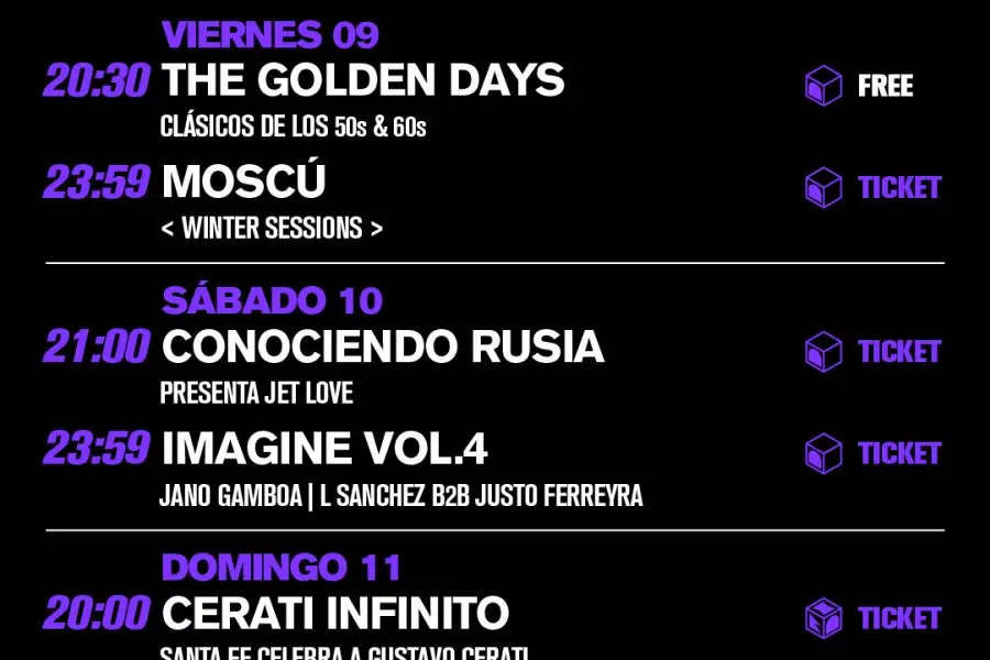 Agenda semanal en el club de arte HUB 