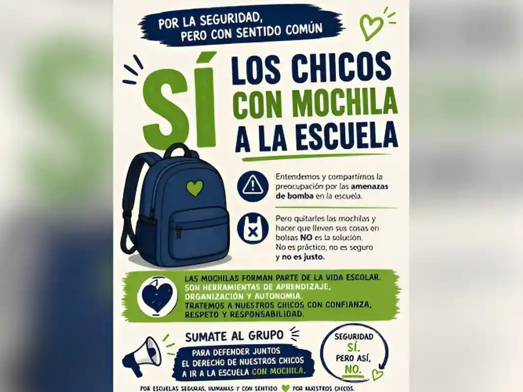 escuela sin mochilas reclamo de padres