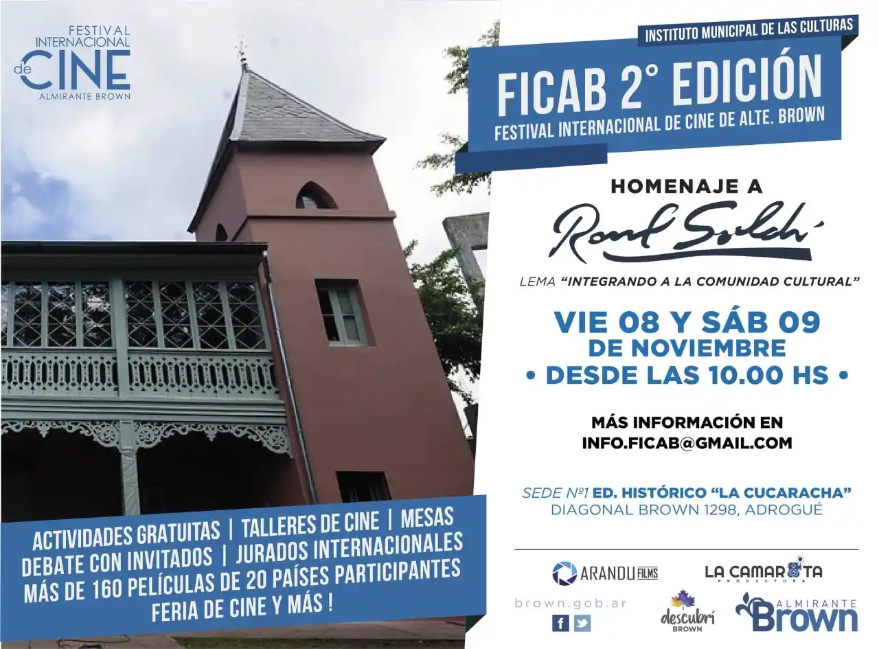 Llega la segunda edición del Festival Internacional de Cine en Almirante Brown