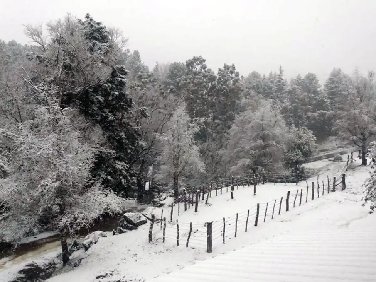 Nieve en Calamuchita y en las Altas Cumbres