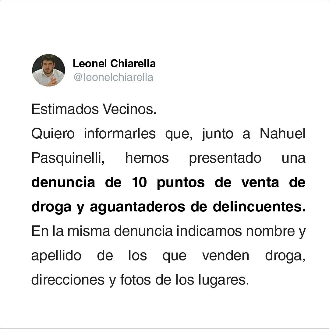 Denuncia Chiarella