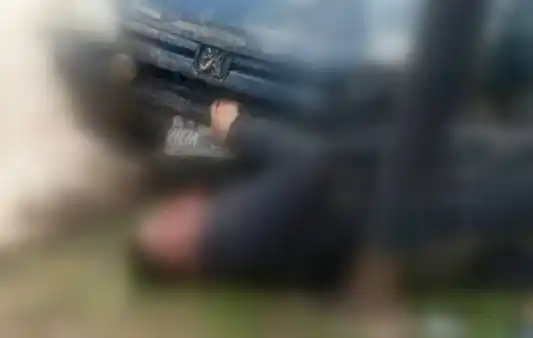 Un carnicero persiguió a un delincuente y lo aplastó con el auto