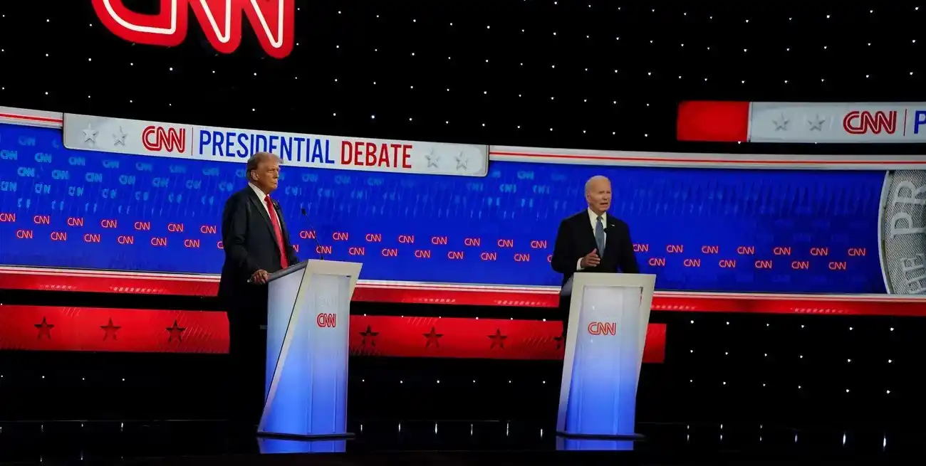 Joe Biden y Donald Trump en Atlanta durante el primer debate presidencial estadounidense de cara a las elecciones del 5 de noviembre de 2024. Crédito: Brian Snyder/Reuters