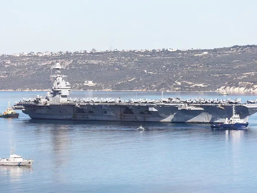 El portaaviones estadounidense Gerald Ford abandonó Grecia y puso rumbo a la costa de Israel