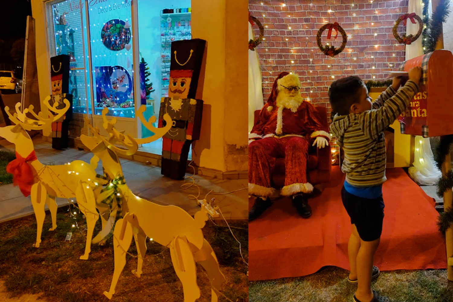 Espíritu navideño en el comercio de Naty