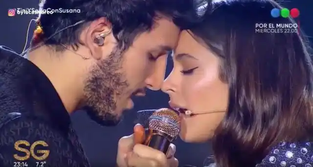 Mimos y mini recital: lo mejor de la visita de Tini y Yatra a Susana
