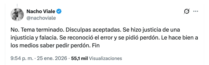 Torchia se retractó tras los dichos que vinculaban a Juana Viale con Macri