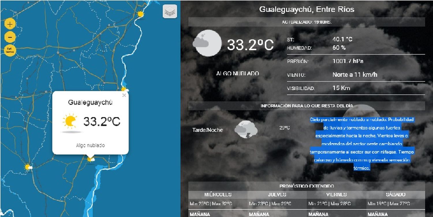 Después de un día infernal, así seguirá el tiempo en la ciudad