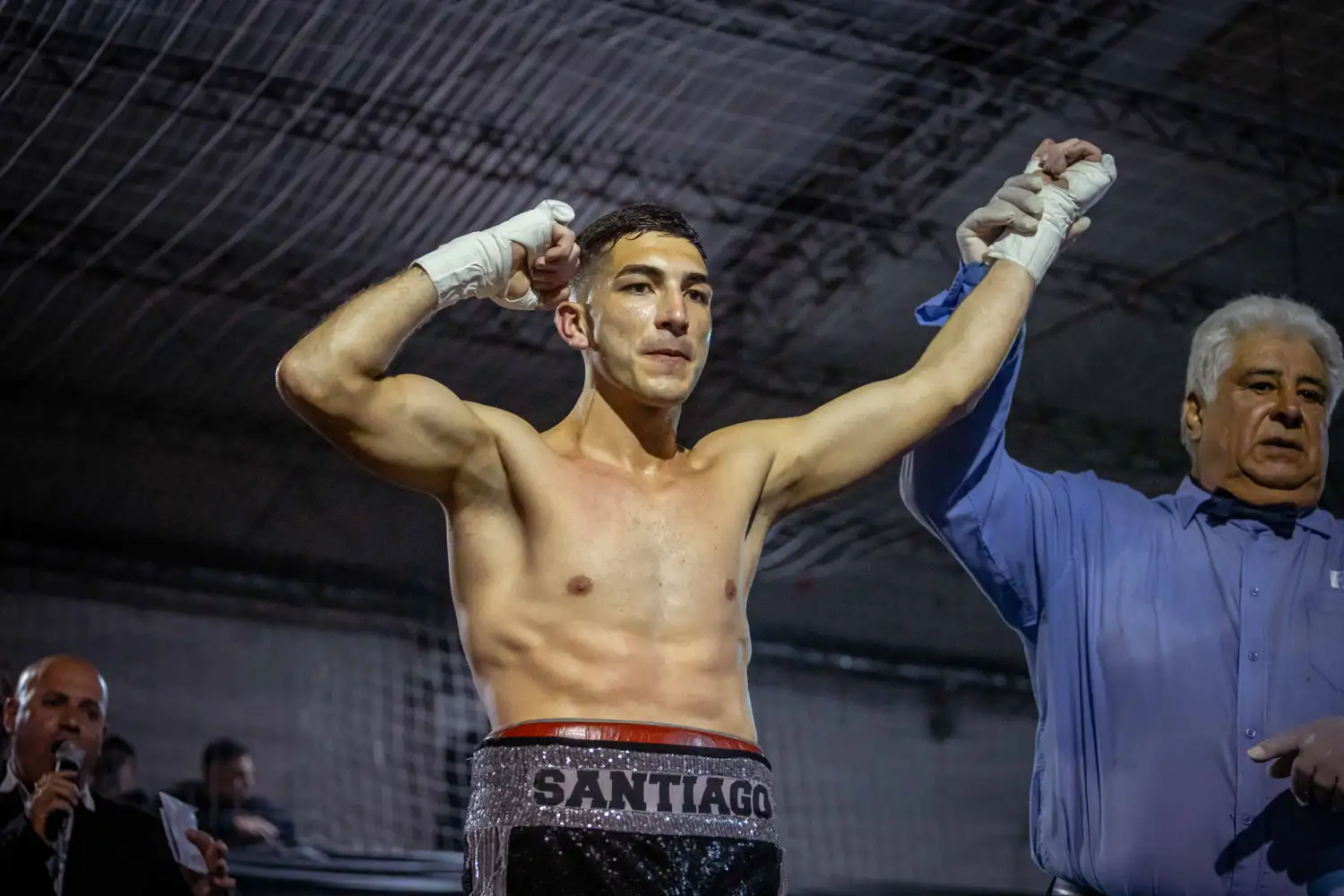 Santiago Sánchez luego del triunfo ante Barrios en octubre del año pasado.
