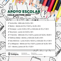 Continúan las clases de apoyo escolar