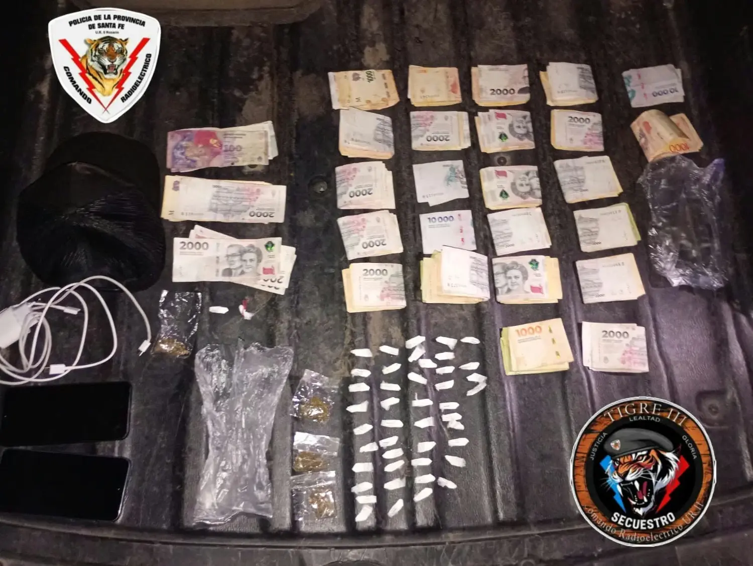 Elementos secuestrados.