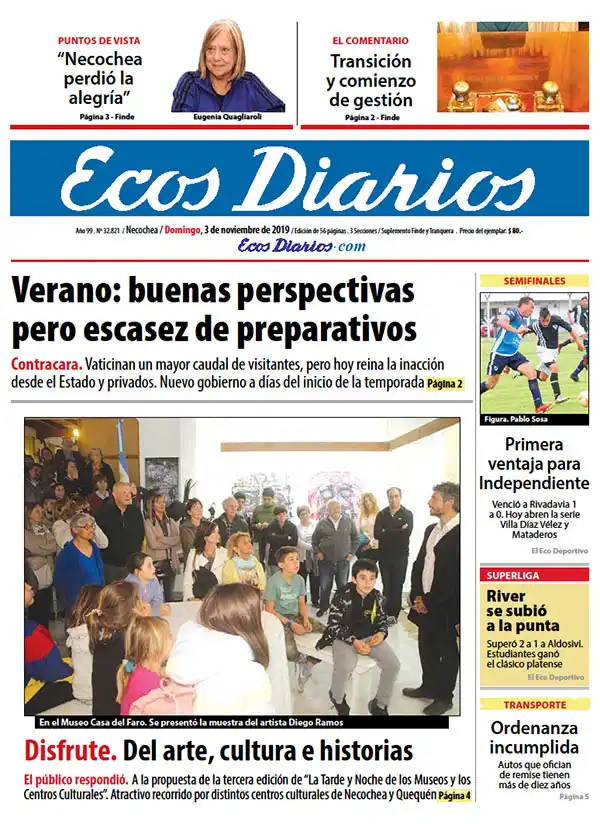 Tapa del 3 de noviembre de 2019