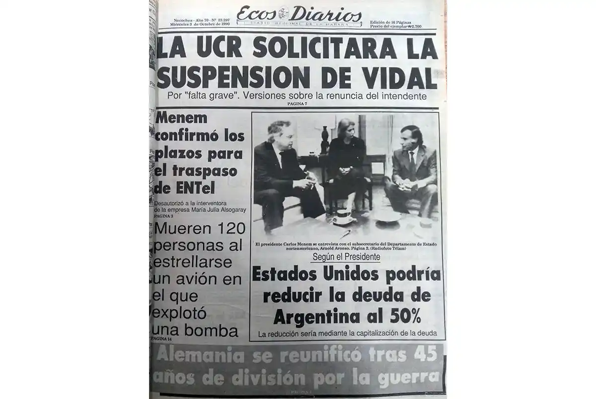 Miércoles 3 de octubre de 1990