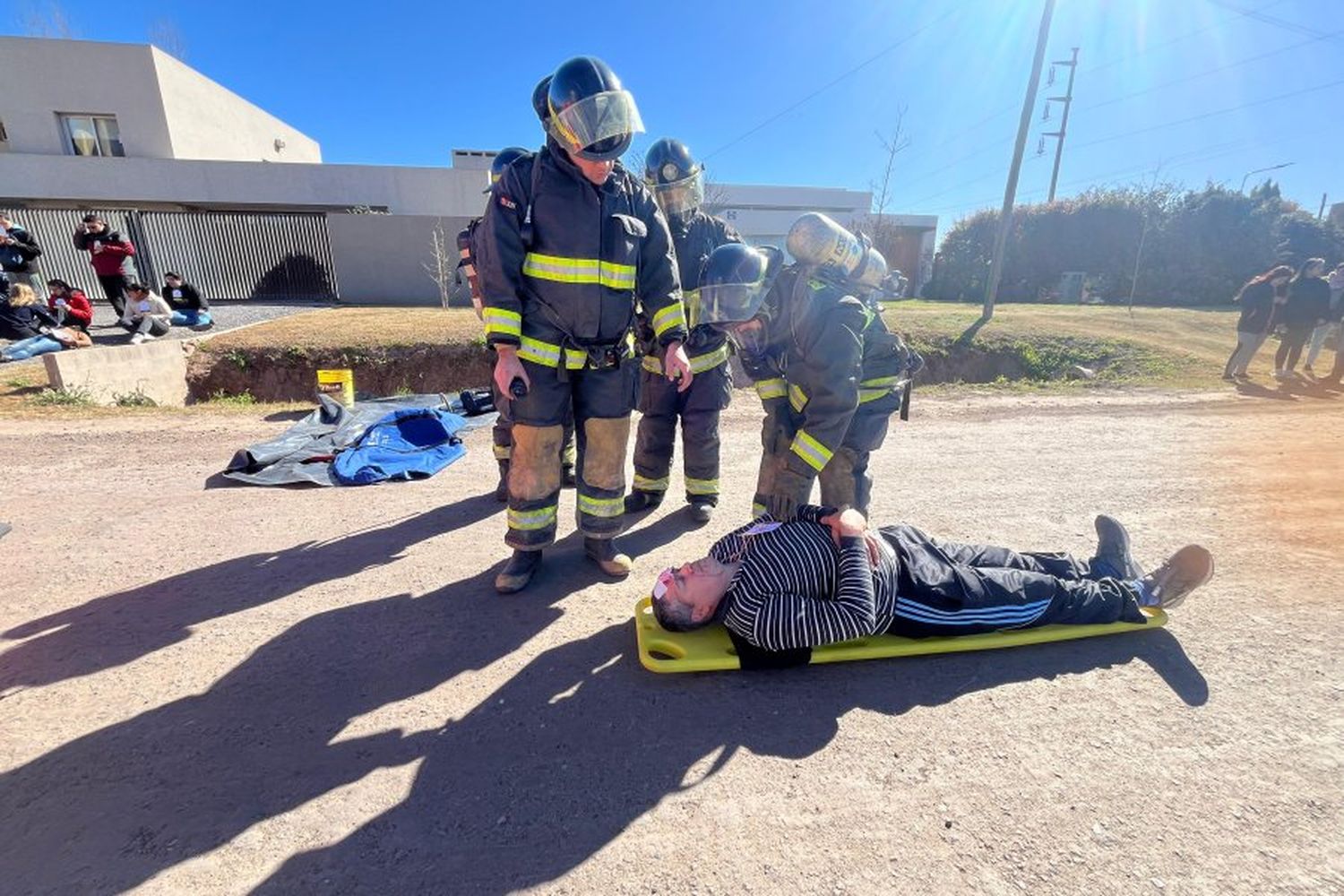 Ejercicio técnico: se realizó un simulacro de accidente en el sur de nuestra ciudad