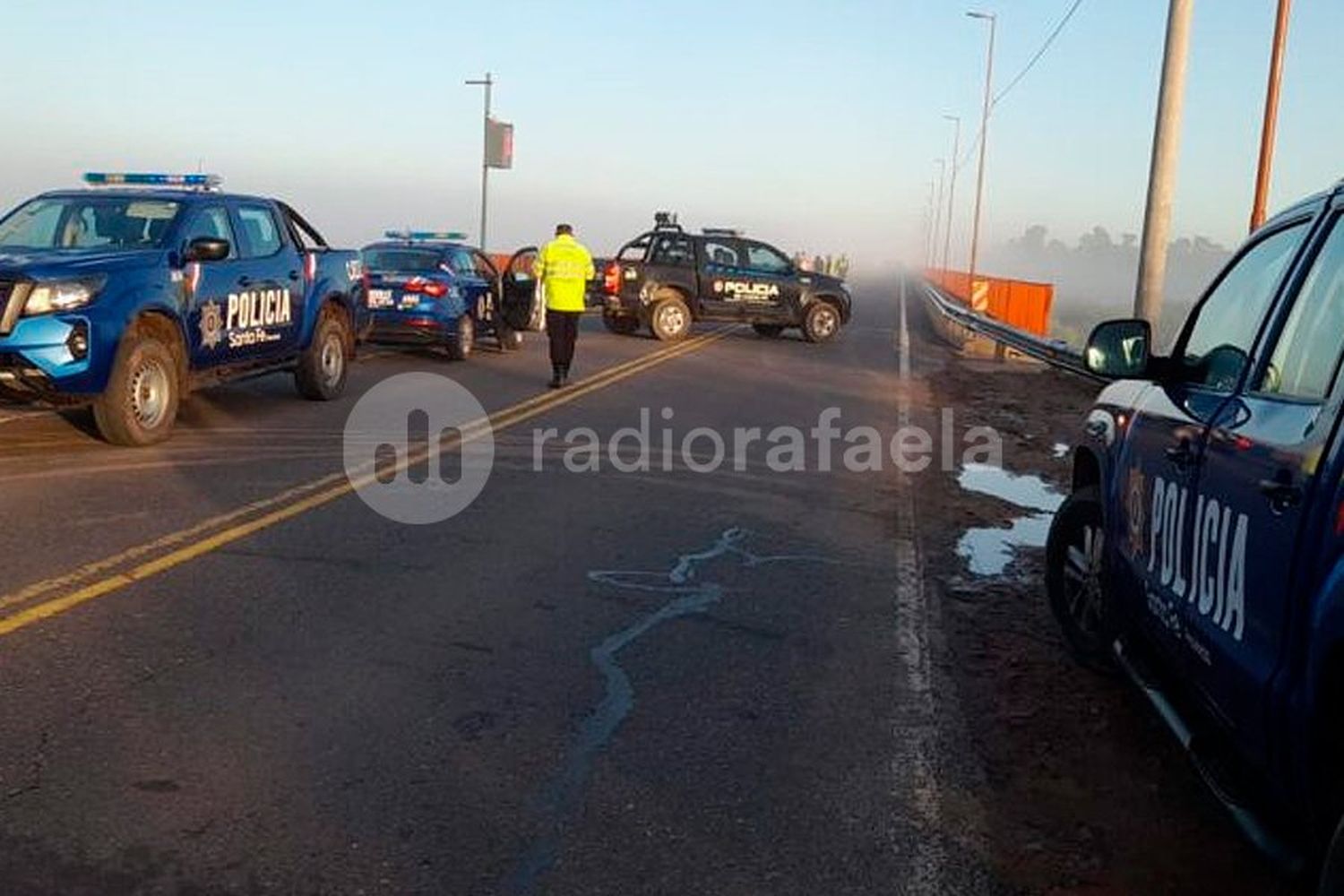 Fuerte accidente de un rafaelino en el puente del Salado de la Ruta Provincial 70