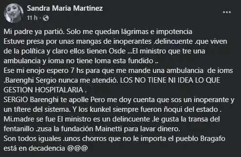 publicación bragado reclamo