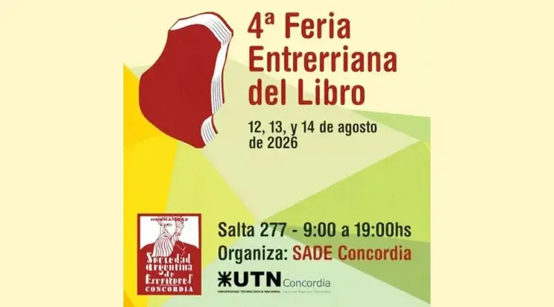 Feria del libro en Concordia, con un extenso programa