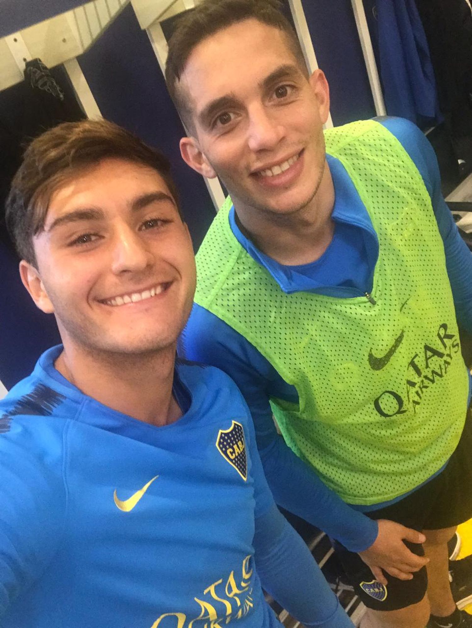 El tandilense Agustín Sansoni tuvo su primer entrenamiento con el plantel superior de Boca Juniors