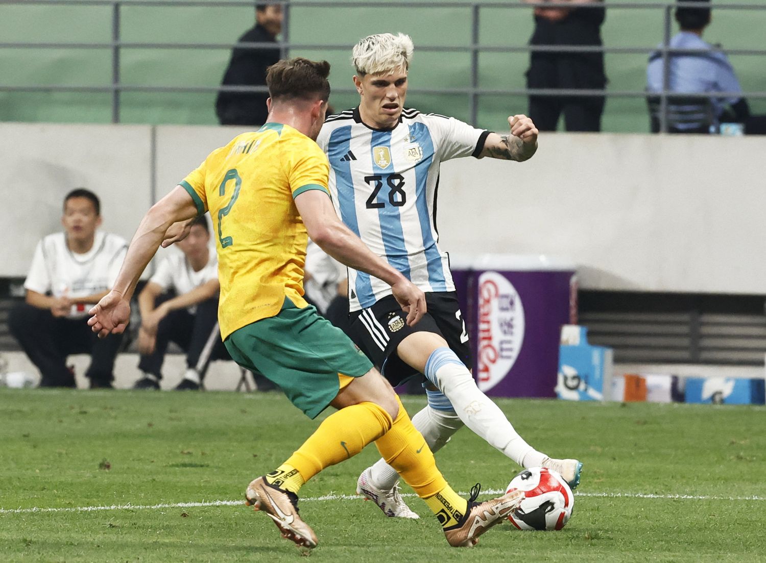 Garnacho debutó en el seleccionado nacional.