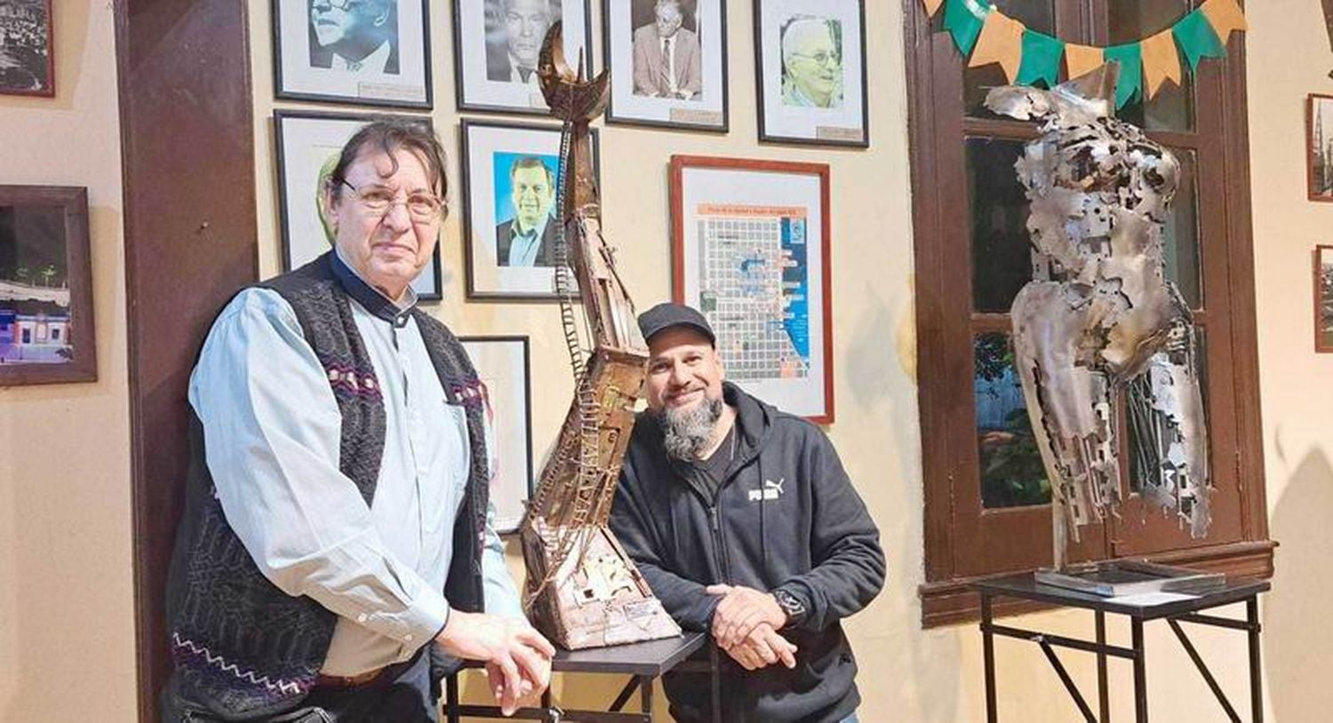 Los escultores Jorge Balassi y Pablo Hajnal 
exponen obras en la muestra De aquí y de allá