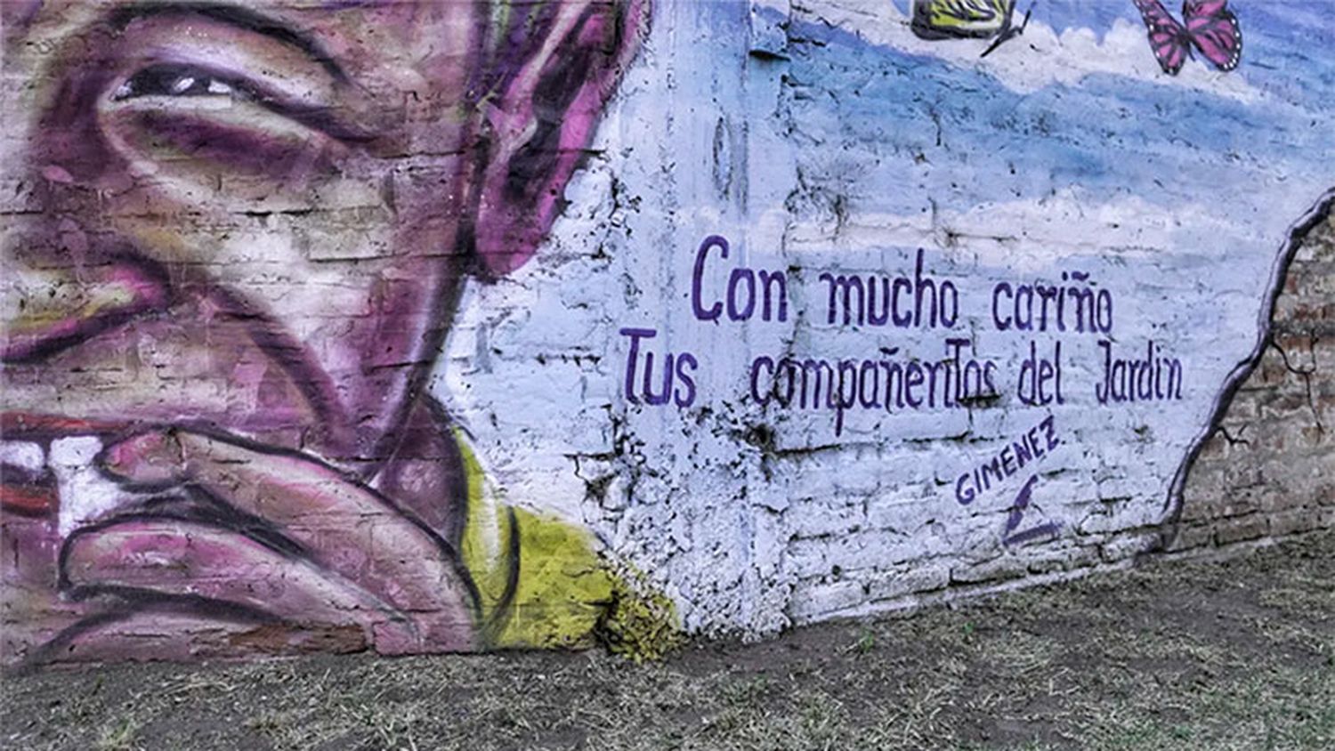 Los compañeritos de jardín de Lucio Dupuy lo recordaron con un conmovedor mural