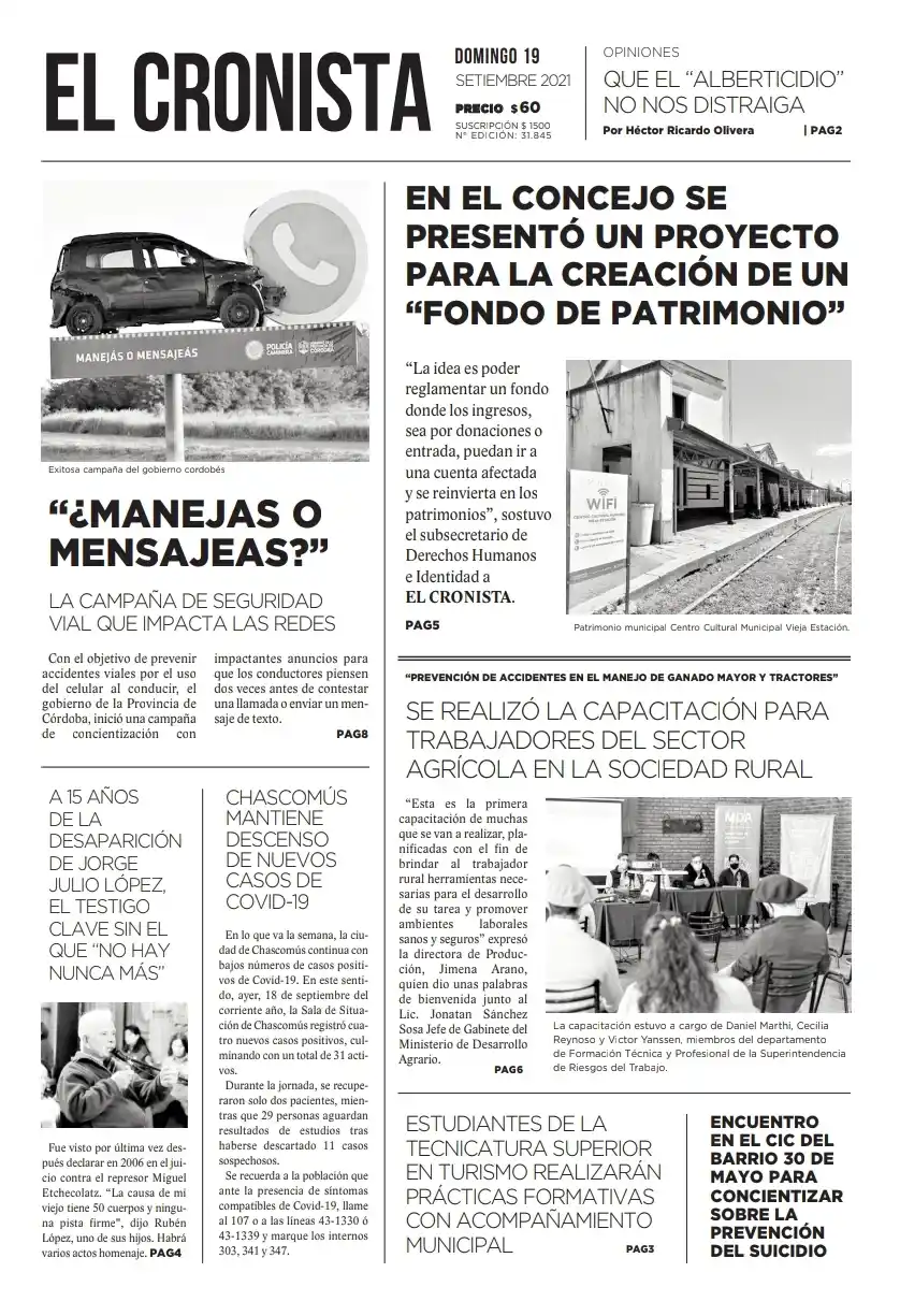 Tapa 19 setiembre 2021