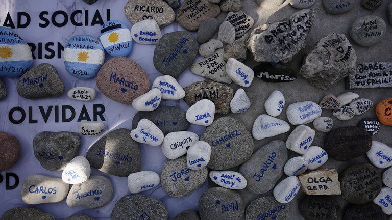 El Gobierno guardó las piedras de la marcha en la Casa Rosada