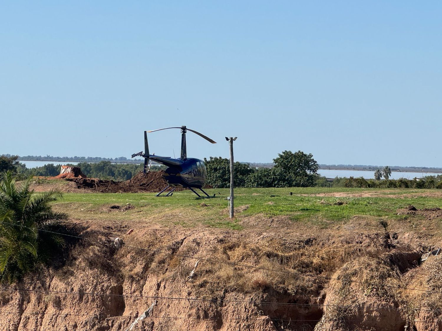 helicóptero en Bajando al Puerto