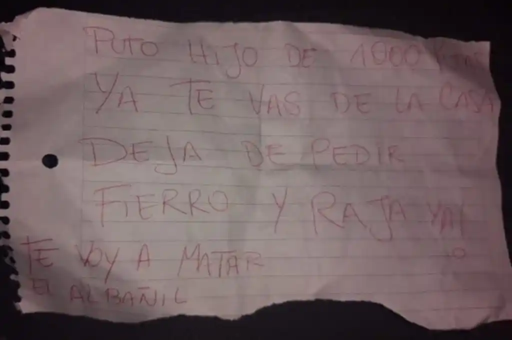 VGG: atacaron a tiros una casa y dejaron una escalofriante nota