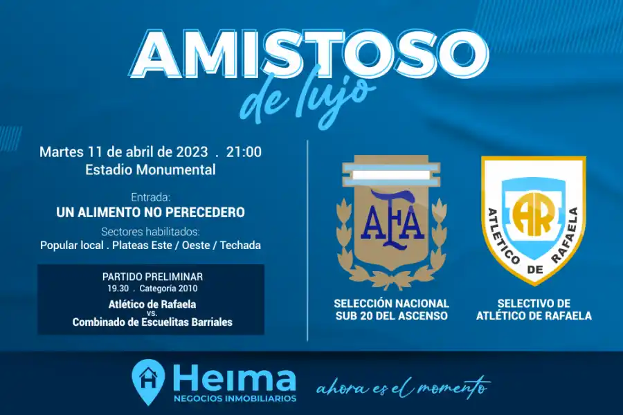 El Seleccionado del Ascenso Sub 20 se presenta en Rafaela
